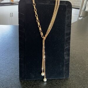 NWT double strand with pearl chain necklace from WHBM